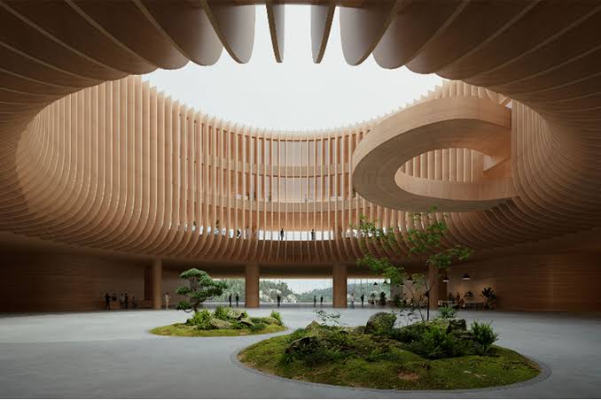 D5 Render producing a ray-traced architectural visualization